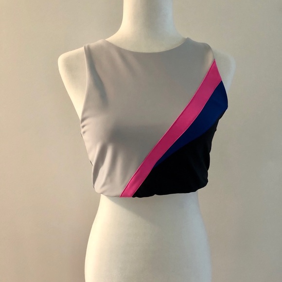 BETSY JOHNSON COLOR BLOCK SPORTS BRA - Picture 4 of 7